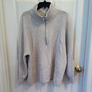 Cozy Cream Half-Zip Sweater. A-11